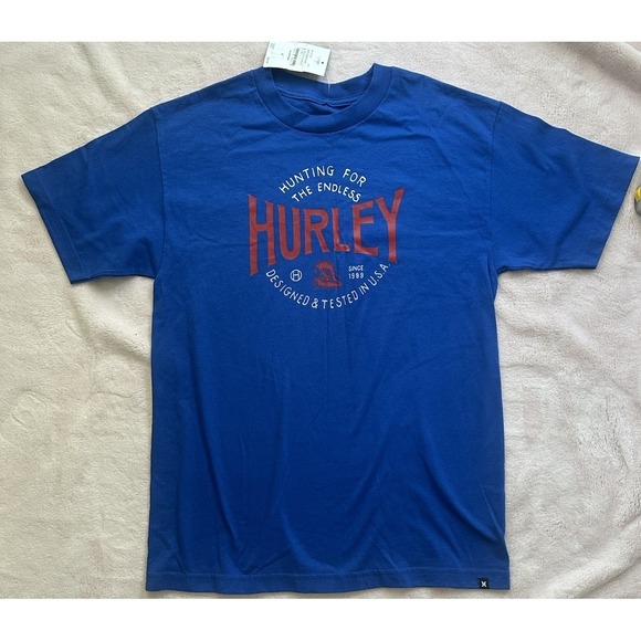 Hurley Other - New Hurley Blue Red Skate Surf T Shirt Mens M NWT 100%‎ Cotton 0248